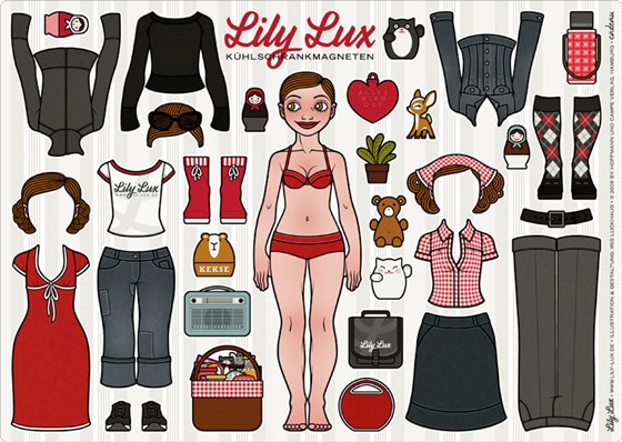 Illustrations: Lily Lux Kühlschrankmagneten